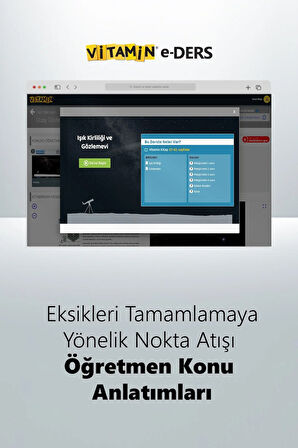 Vitamin 8. Sınıf LGS Fen Bilimleri (e-Ders) | 1520 Soru, 2372 Dakika Video | 3D Objeler ve Yazılıya Hazırlık