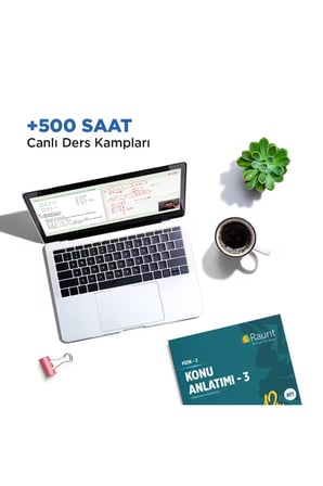 Raunt Premium YKS 2027 Eşit Ağırlık Hazırlık Seti - 30 Canlı Özel Ders + Birebir Sınav Koçluğu (Yapay Zeka Destekli Dijital Platform ve 42 Parça Basılı Kitap Seti)