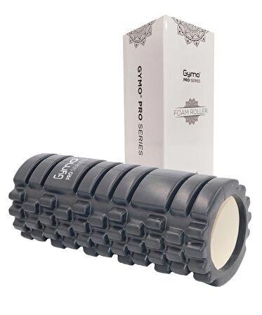 Gymo Pro Series Foam Roller Pilates Masaj Rulosu Siyah