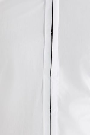 Gk 362 Slim Fit Duble Manşet Gizli Düğme Ata Yaka Beyaz Damatlık Smokin Gömlek 