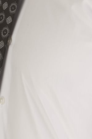 Gk 235 Slim Fit Pamuk Saten Duble Manşetli Klasik Beyaz Gömlek 