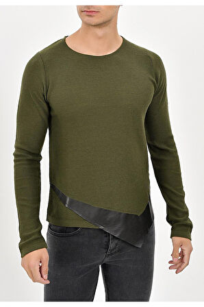 ETR 04 Slim Fit Yeşil O Yaka Triko