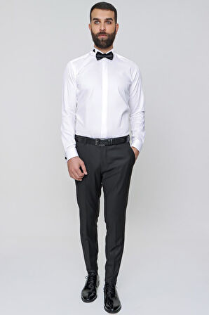 P 2020 Slim Fit Siyah Klasik Pantolon