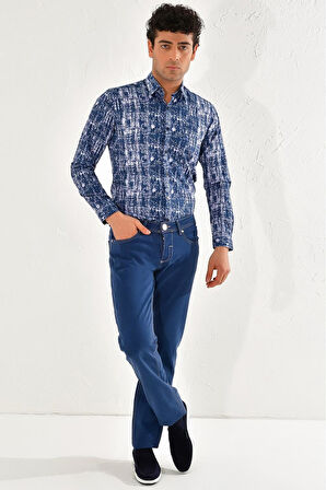 054 Slim Fit İndigo Jean Pantolon