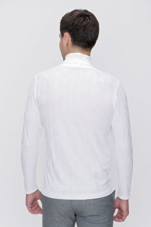 TS 775 Slim Fit Ekru Basic T-Shirt