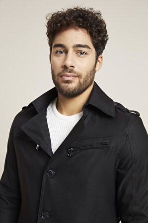 KA 066 Slim Fit Siyah Spor Kaban