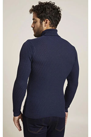 TR 835 Lacivert Balıkçı Triko