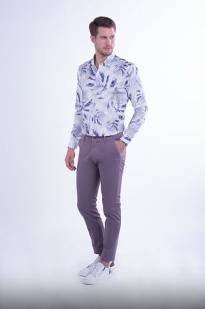 P 1078 Slim Fit Lila Spor Pantolon