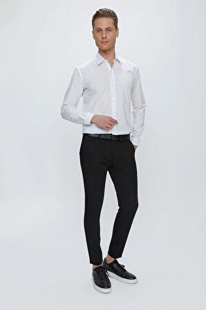 P 1077 Slim Fit Siyah Spor Pantolon