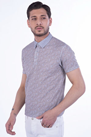 TS 800 Slim Fit Bej Spor T-Shirt