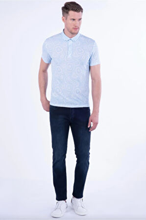 TS 801 Slim Fit Mavi Spor T-Shirt