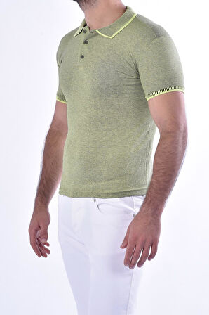 TS 814 Slim Fit Açık Yeşil Spor T-Shirt