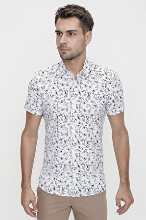 G 1474 Slim Fit Beyaz Spor Gömlek