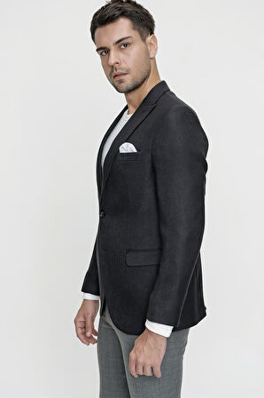 C 598 Slim Fit Siyah Spor Ceket