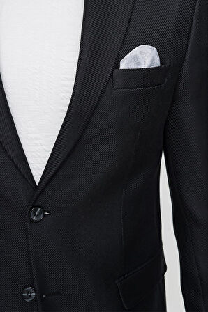 C 598 Slim Fit Siyah Spor Ceket