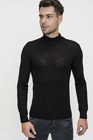 TR 838 Siyah Balıkçı Triko