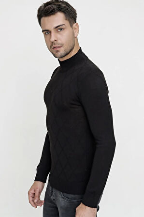 TR 838 Siyah Balıkçı Triko