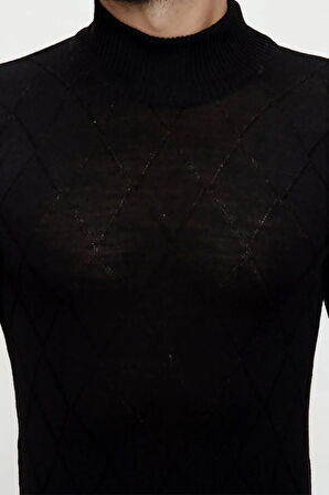 TR 838 Siyah Balıkçı Triko