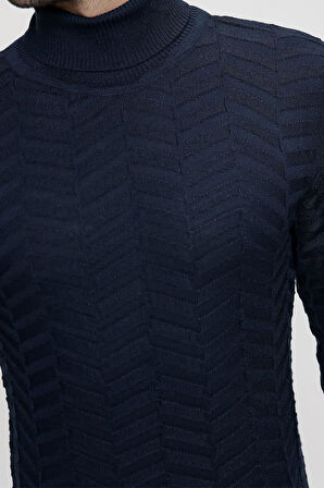 TR 836 Lacivert Balıkçı Triko