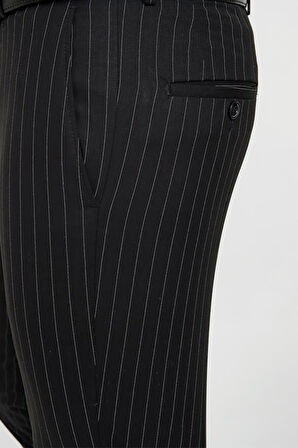 P 1081 Slim Fit Siyah Spor Pantolon