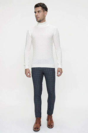 P 1082 Slim Fit Lacivert Spor Pantolon