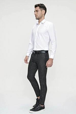 P 1083 Slim Fit Siyah Spor Pantolon