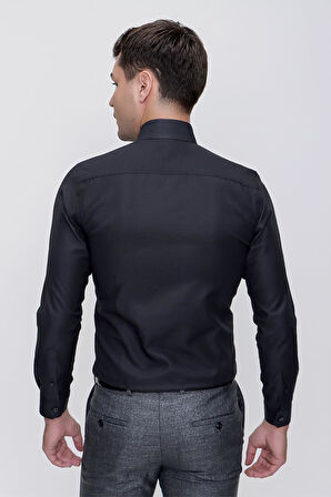 GK 629 Siyah Klasik Gömlek