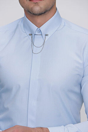 GK 629 Mavi Klasik Gömlek