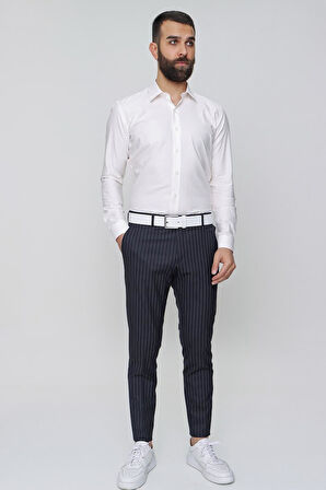 P 1081 Slim Fit Lacivert Spor Pantolon