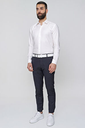 P 1081 Slim Fit Lacivert Spor Pantolon