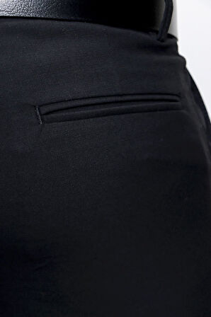 P 1086 Slim Fit Siyah Spor Pantolon