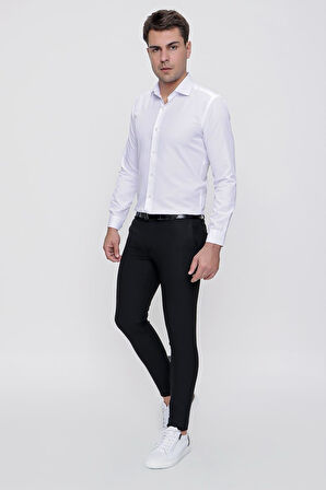P 1086 Slim Fit Siyah Spor Pantolon