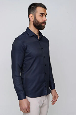 GK 632 Siyah Klasik Gömlek