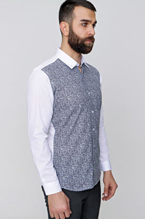 G 1481 Slim Fit Füme Spor Gömlek