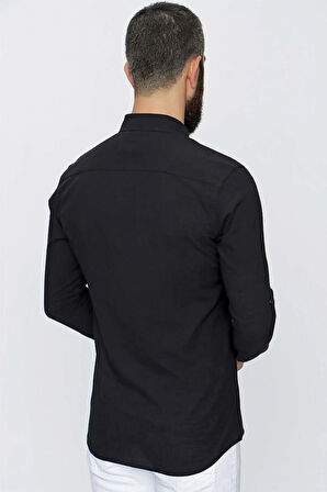 GK 633 Siyah Klasik Gömlek