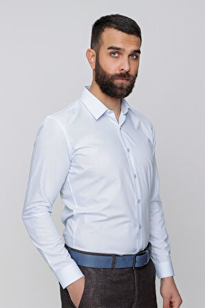 GK 636 Mavi Klasik Gömlek