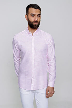 G 1489 Slim Fit Pembe Spor Gömlek