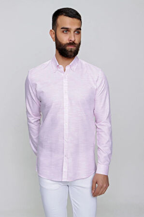 G 1489 Slim Fit Pembe Spor Gömlek