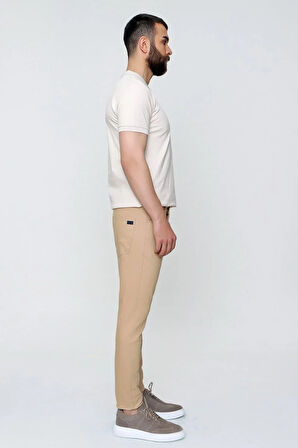 P 1089 Slim Fit Camel Spor Pantolon