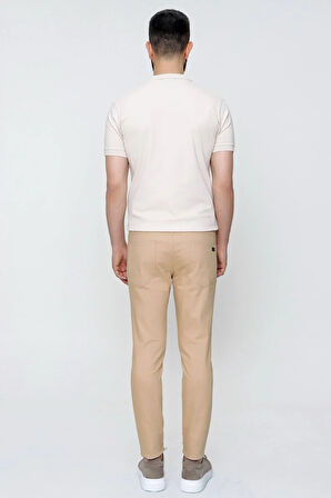 P 1089 Slim Fit Camel Spor Pantolon