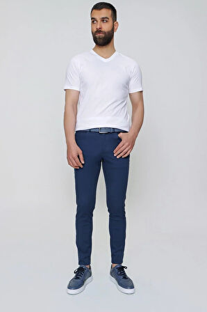 P 1087 Slim Fit Lacivert Spor Pantolon