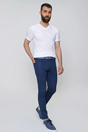 P 1087 Slim Fit Lacivert Spor Pantolon