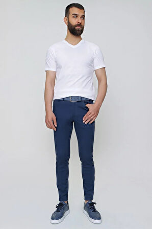 P 1087 Slim Fit Lacivert Spor Pantolon