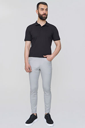 P 1087 Slim Fit Gri Spor Pantolon