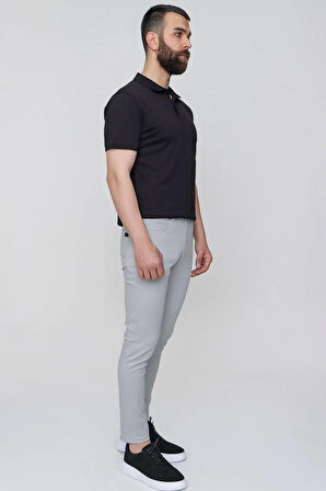 P 1087 Slim Fit Gri Spor Pantolon