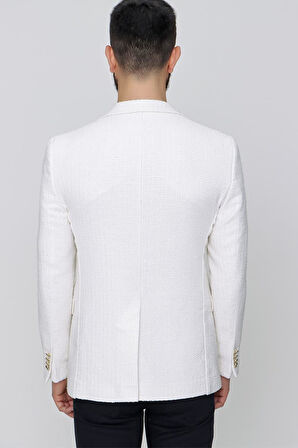 C 611 Slim Fit Ekru Spor Ceket