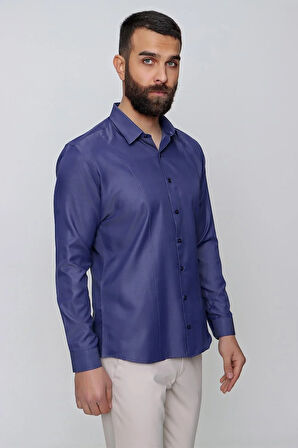 GK 635 İndigo Klasik Gömlek