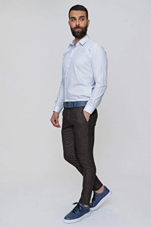 P 1090 Slim Fit Kahve Spor Pantolon