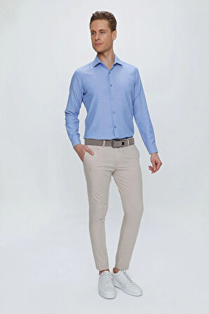 P 1077 Slim Fit Bej Spor Pantolon