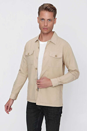 C 618 Slim Fit Bej Spor Ceket